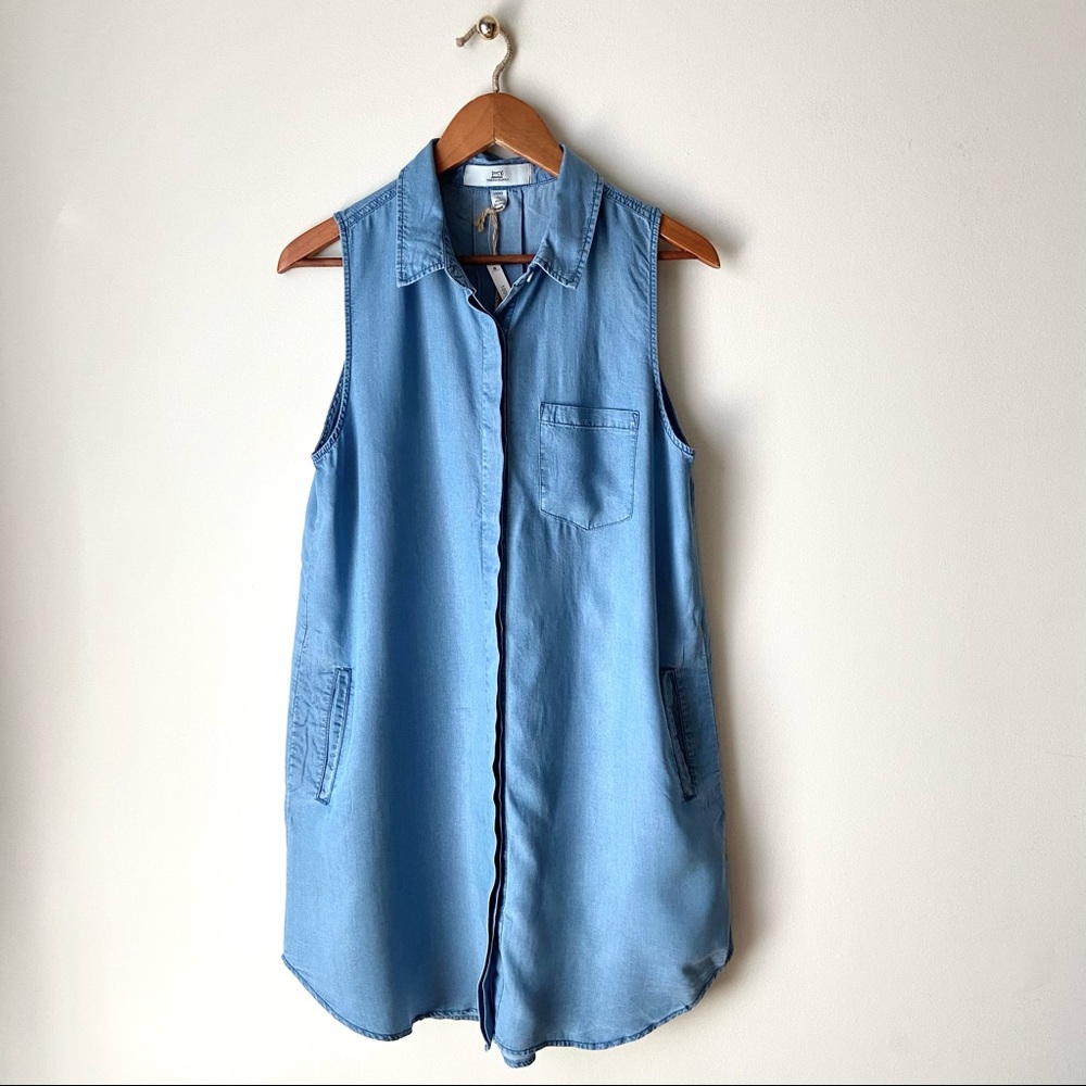 THREAD + SUPPLY Button Down Tank Top Dress